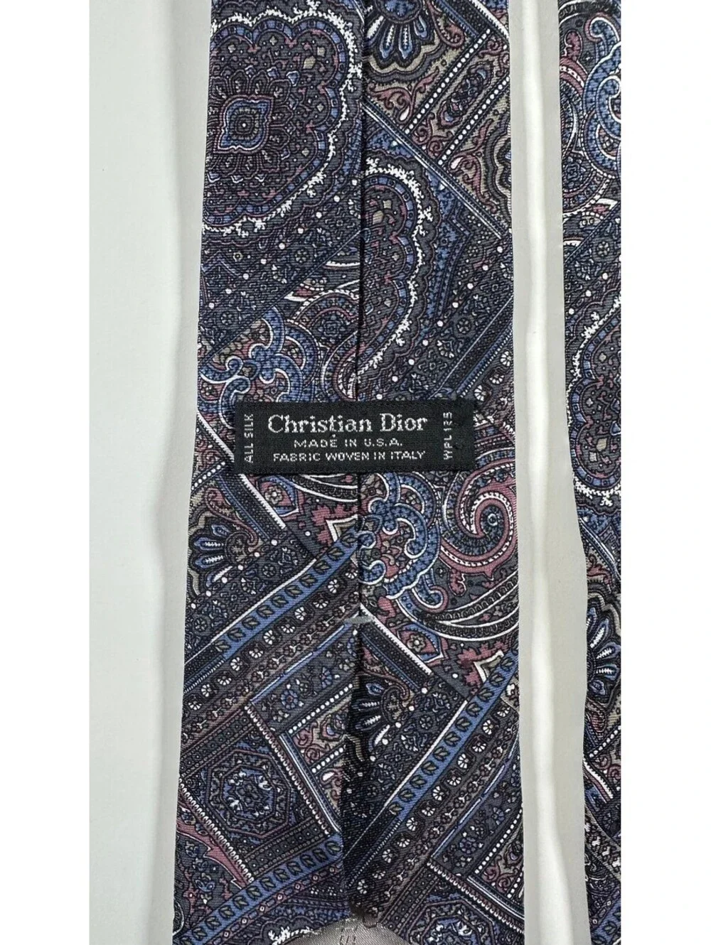 Christian Dior Tie Blue/ Pink Pattern